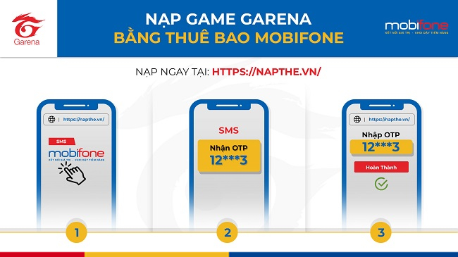 Cách nạp thẻ Garena bằng mã OTP trên Viettel