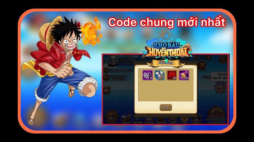 Cách sử dụng Code Kho Báu Huyền Thoại